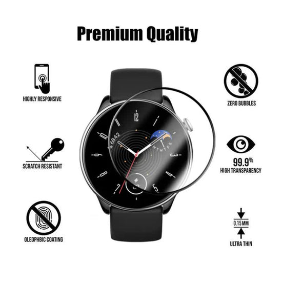 1-2 pcs compatible with Amazfit Gtr Mini Gtr 4 3 2 Pro 2E Smart Watch Full Cover Protection Cure Film Gtr3 Gtr4 Glass for Amazfit GTR 4 1 pc