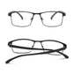 Anti-blue Light Myopia Glasses Ready-made Business Men Women Metal Square Glasses Diopter 0 -0.5 -1.0 -1.5 To -6.0 3