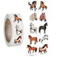 500pcs Cartoon Animal Roll Stickers Bee Horse Dog Chicken Frog Unicorn Notebook Stickers Waterproof Self-adhesive Paper with Hefe Frog