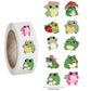 500pcs Cartoon Animal Roll Stickers Bee Horse Dog Chicken Frog Unicorn Notebook Stickers Waterproof Self-adhesive Paper with Hefe Frog