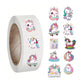 500pcs Cartoon Animal Roll Stickers Bee Horse Dog Chicken Frog Unicorn Notebook Stickers Waterproof Self-adhesive Paper with Hefe Frog