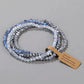 4 Pieces Set Faceted Glass Beads Stretch Bracelet Impacted Glass Beads Multicolor Elastic Beads Handmade E Bracelet Jewelry ASL70055A
