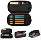 Blue sports pencil case with soccer motif, spacious and durable pencil case with zippers, soccer pencil case Soccer Blue Soccer Blue
