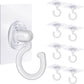 9 pcs self-adhesive ceiling hooks white under cabinet hooks plastic heavy duty self-adhesive hooks tool hooks for ceiling hanging