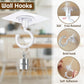 9 pcs self-adhesive ceiling hooks white under cabinet hooks plastic heavy duty self-adhesive hooks tool hooks for ceiling hanging