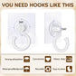 9 pcs self-adhesive ceiling hooks white under cabinet hooks plastic heavy duty self-adhesive hooks tool hooks for ceiling hanging