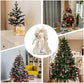 Christmas Tree Angel Tops with White Feather Wings Decorative Ornaments for Holiday Decor
