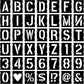 Alphabet Stencils for Capital Letters and Numbers