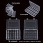 18-Compartment Snack Box, 2 Pieces Snack Plates with Lids for Candy, Nuts, Snacks, Adjustable Plastic Storage Box for Jewelry, Transparent Sorting Boxes 18 compartments-2 pieces