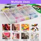 18-Compartment Snack Box, 2 Pieces Snack Plates with Lids for Candy, Nuts, Snacks, Adjustable Plastic Storage Box for Jewelry, Transparent Sorting Boxes 18 compartments-2 pieces
