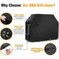 Heavy-Duty Waterproof Grill Cover with Straps and Storage Bag 145x61x117cm