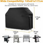 Heavy-Duty Waterproof Grill Cover with Straps and Storage Bag 145x61x117cm