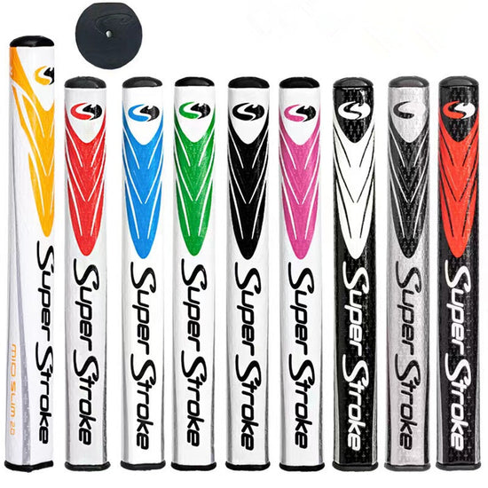 Golf Sport Super Putter Grip, Ultra Thin, Medium Thin, Thick, Black Red, 2 Pack
