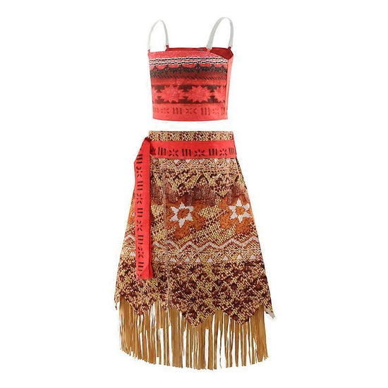 Vaiana Cosplay Costume for Girls Halloween Masquerade Carnival Party with Accessories Size 130