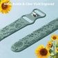 Compatible with Apple Watch 41mm Silicone Watch Strap Small Rose Embossed iWatch S9 876SE Rose Blue Grey 38/40/41mm