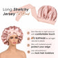Satin Bonnet Silk Bonnet for Sleep Double Layered Satin Lined Hair Cap with Ties Bonnets for Women Natural Curly Hair Pink