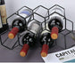 Small Freestanding Wine Rack for Countertop - Honeycomb Metal Wine Rack Stand for 9 Bottles, Black, Wine Rack for Tabletop