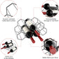Small Freestanding Wine Rack for Countertop - Honeycomb Metal Wine Rack Stand for 9 Bottles, Black, Wine Rack for Tabletop
