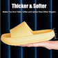 Cloud Slippers for Women and Men, Pillow House Slippers Shower Shoes Indoor Slides Bathroom Sandals, Ultimate Comfort, Lightweight, Thick Sole, Non-Slip, Easy to Clean yellow（40-41）