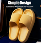 Cloud Slippers for Women and Men, Pillow House Slippers Shower Shoes Indoor Slides Bathroom Sandals, Ultimate Comfort, Lightweight, Thick Sole, Non-Slip, Easy to Clean yellow（40-41）
