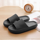 Cloud Slippers for Women and Men, Pillow House Slippers Shower Shoes Indoor Slides Bathroom Sandals, Ultimate Comfort, Lightweight, Thick Sole, Non-Slip, Easy to Clean black（42-43）