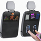 Back Seat Cover For Kids + 3 Pocket Storage Organizer, 2 Pack X-Large Waterproof Kick Mats Backseat Protector, Car Seat Back Protectors For Vehicles To Protect From Dirt, Mud & Scratches