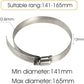 4 pcs Stainless Steel Hose Clamps - Adjustable For Fixing Flexible Hoses (141Mm-165Mm)
