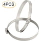 4 pcs Stainless Steel Hose Clamps - Adjustable For Fixing Flexible Hoses (141Mm-165Mm)