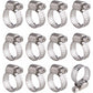 12 pcs Adjustable Stainless Steel Hose Clamp Pipe Clips Fastener (9-16Mm)