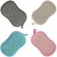 Reusable Microfiber Antibacterial Washable Dish Sponge Scouring Pads Double Sponge For Non-Stick Pans Pots (4 pcs