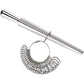Ring Sizer 41-76 Finger Size Gauge Ring Sizer Tool With 3 Measuring Scales (Eu, Us, Uk)