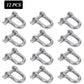 Stainless Steel Shackle 12 pcs M4 Stainless Steel Shackle Lifting Shackle Chain D Ring Shackle Pin Screw Buckle