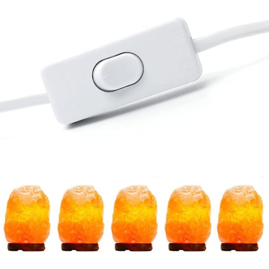 Salt Lamp Cable With Switch - E14-1.8M - Salt Lamp Socket, White
