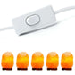 Salt Lamp Cable With Switch - E14-1.8M - Salt Lamp Socket, White