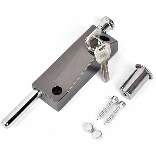 Multi-Purpose Door Lock, Garage Door Lock, Gate Lock, Universal Door Lock, Comes With 2 Keys, For Indoor And Outdoor