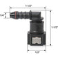 2 pcs Car Fuel Line Connector, Fuel Line Connector, 90 Degree Quick Connector, Plastic 7.89Mm Id6 Connector