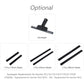 2 pcs 280Mm Window Vacuum Cleaner Replacement Window Cleaning Blades Rubber Squeegee Accessory Refill Replacement For