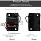 Car Circuit Breaker 30A - 150A, Dc 12V - 48V Waterproof Circuit Breaker With Manual Reset For Auto Car Marine Boat Bike