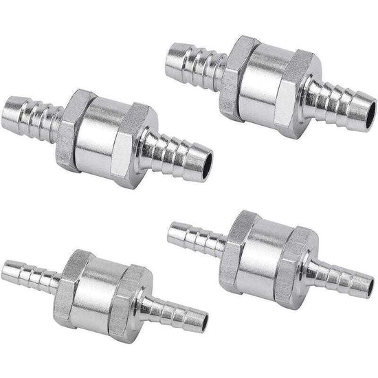 4 pcs Set Non-Return Valves 6/8/10/12Mm, Aluminum Alloy Fuel Valve With Arrow For Petrol Diesel Car Boat Motorcycle