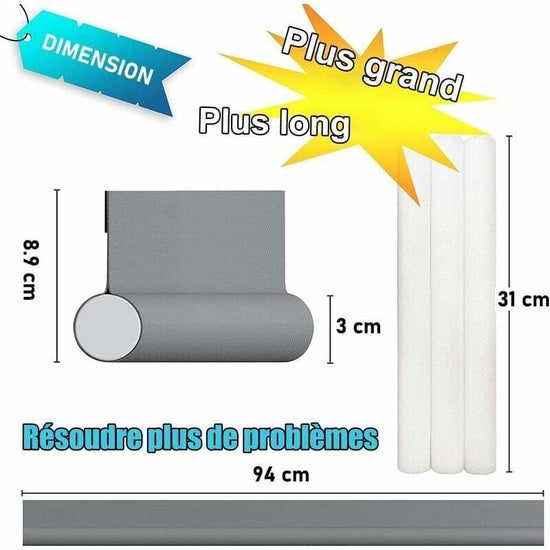 Self-Adhesive Weather Stripping Door Seal For Doors, 94Cm Under Door Draft Stopper Insulating Door Sweep Weather