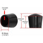 4 pcs ROund Non-Slip Synthetic Rubber Chair Leg Caps 30Mm, 3.0Cm Diameter, Black