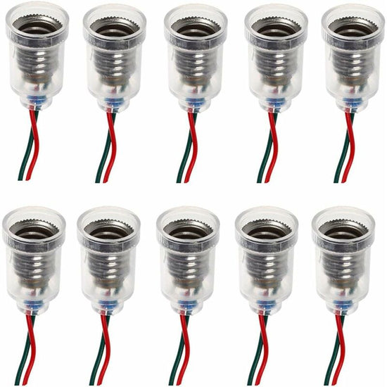 10 pcs E10 Lamps Base LED Screw Mount Small Bulbs Holder Light Socket With Wire Socket For Experiment Circuit Home
