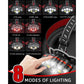 Powerful Rechargeable Headlamp, 18000 Lumen 8 Modes LED Headlamp Powerful Headlamp Hands-Free Lamp For Camping, Ipx5