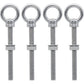 Eye Bolts M10 X 100Mm Stainless Steel Metric Thread M10 Eye Bolts For Fixing And Hanging, 4 pcs