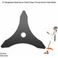 3 Teeth Outdoor Trimmer Head Manganese Steel Brush Blade Lawn Machine Accessories For 25.4Mm Diameter Brush Cutter