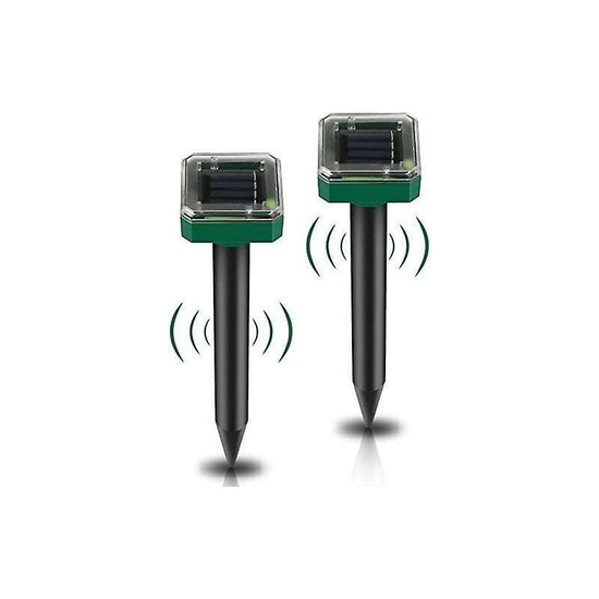 2 Pack Solar Rat Repellent Stakes - Ultrasonic Rat Repellent - Solar Rat Repellent For Snakes, Voles, Other Animals