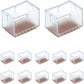 12 pcs Rectangle Silicone Chair Leg Protectors For Chair/Table/Sofa Legs Width 24-30Mm X Length 39-47Mm