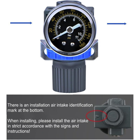 New Pressure Reducer For Compressed Air Compressor, Pressure Range (0-10 Bar), 1/4 Inch