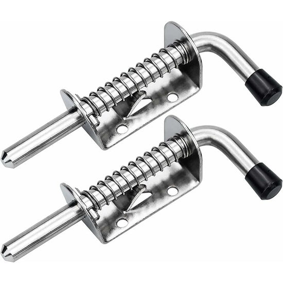 2 pcs Garage Door Lock Bolt Spring Latch Steel Spring Bolts Door Latches And Bolts 128Mm For Garage Door Garden Shed