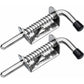 2 pcs Garage Door Lock Bolt Spring Latch Steel Spring Bolts Door Latches And Bolts 128Mm For Garage Door Garden Shed